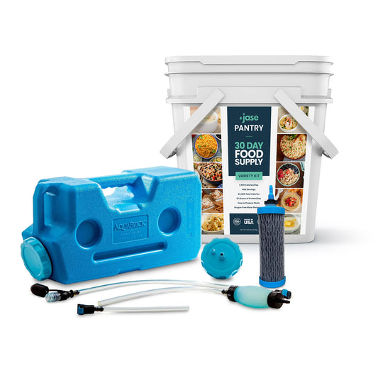 Water Filter & Jase Pantry 30-Day Food Supply Combo